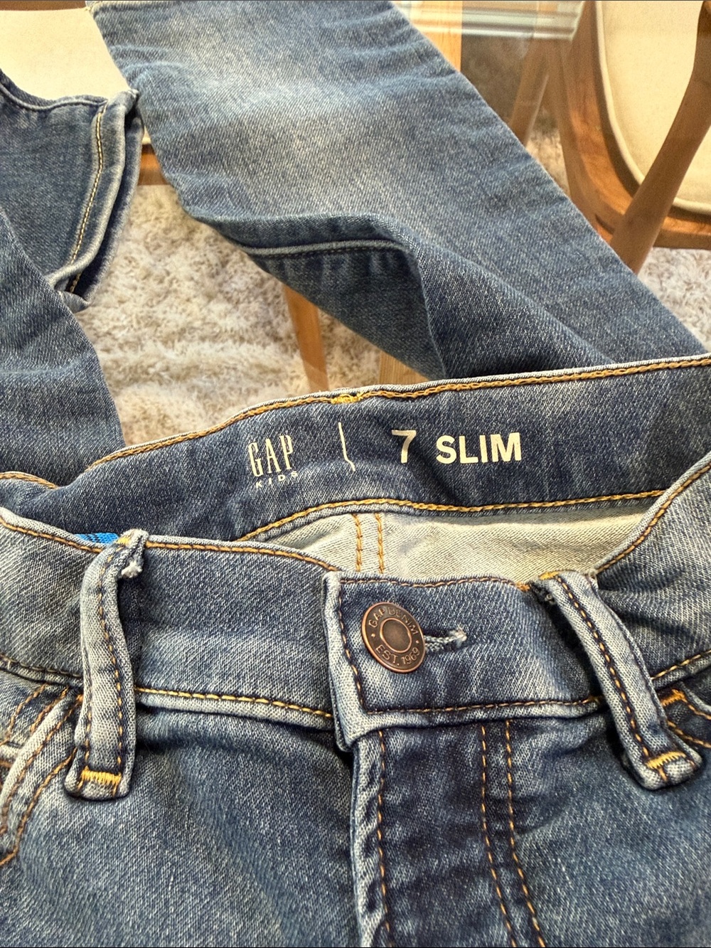 GAP Kids Slim Skinny Jeans in Blue - Picture 4 of 7